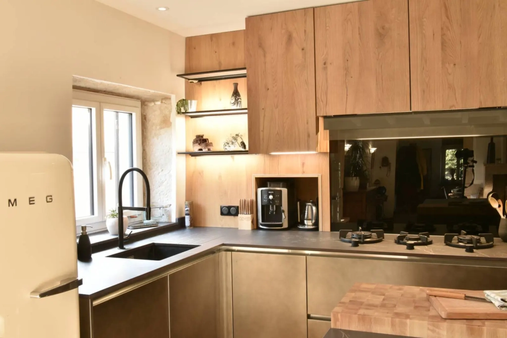 Cuisine en bois sur mesure dans l'est de Lyon