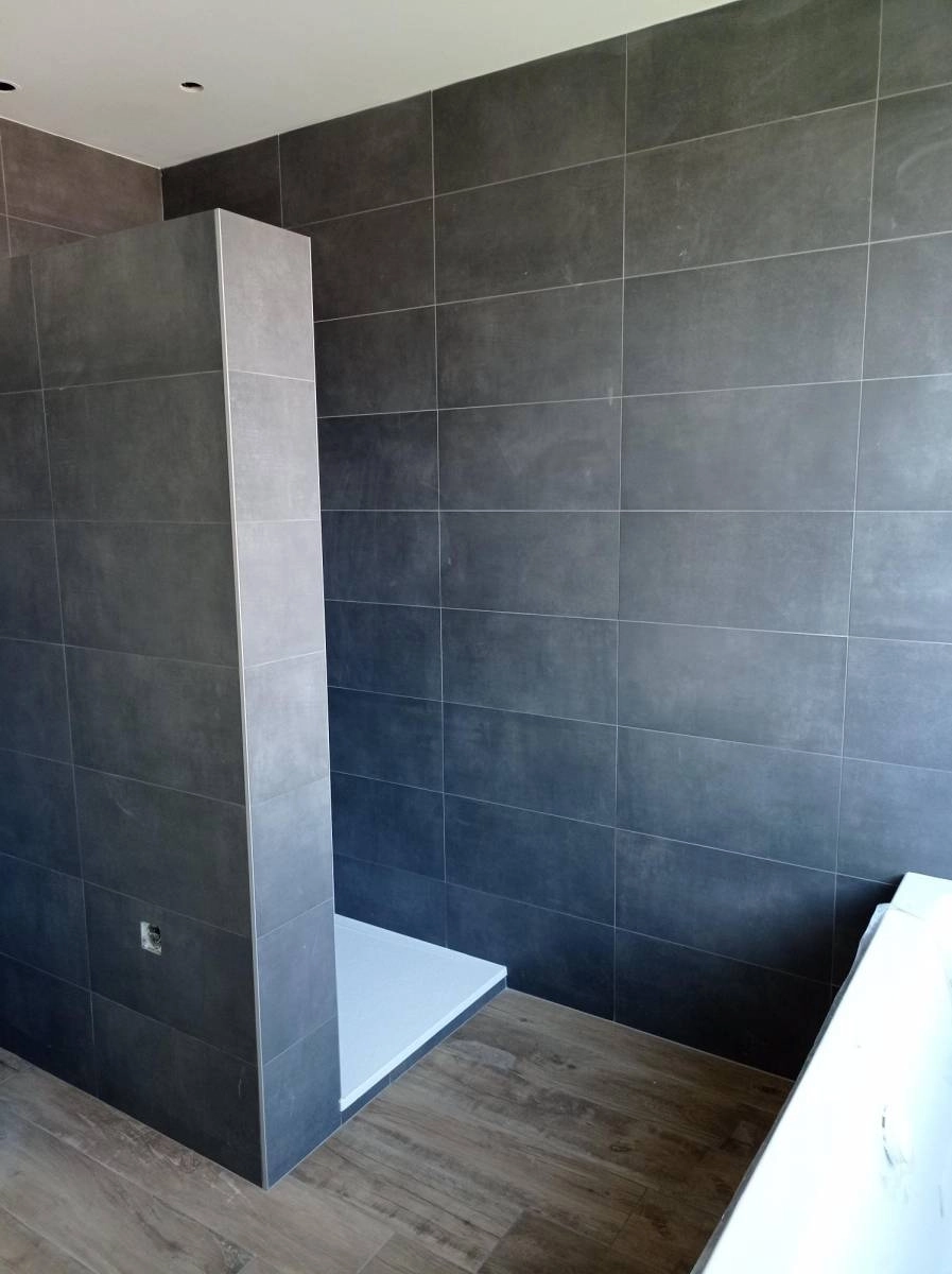 Salle de bain avec douche à l'italienne à Genas